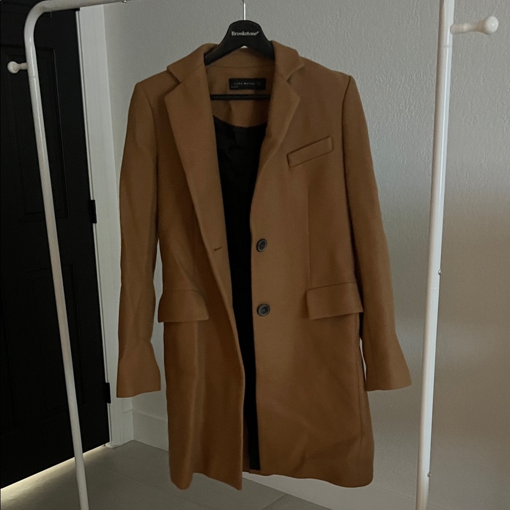 Camel Brown Women's Coat Zara